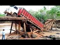 Dangerous Idiots Dump Trucks Operator Fails at Works - Heavy Equipment Machines Crane Working Fail