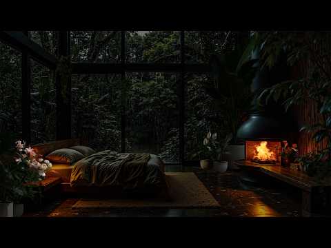 NO ADS • Cozy Bedroom Rain and Elegant Piano • Sleep Deeply, Heal Fatigue and Reduce Stress