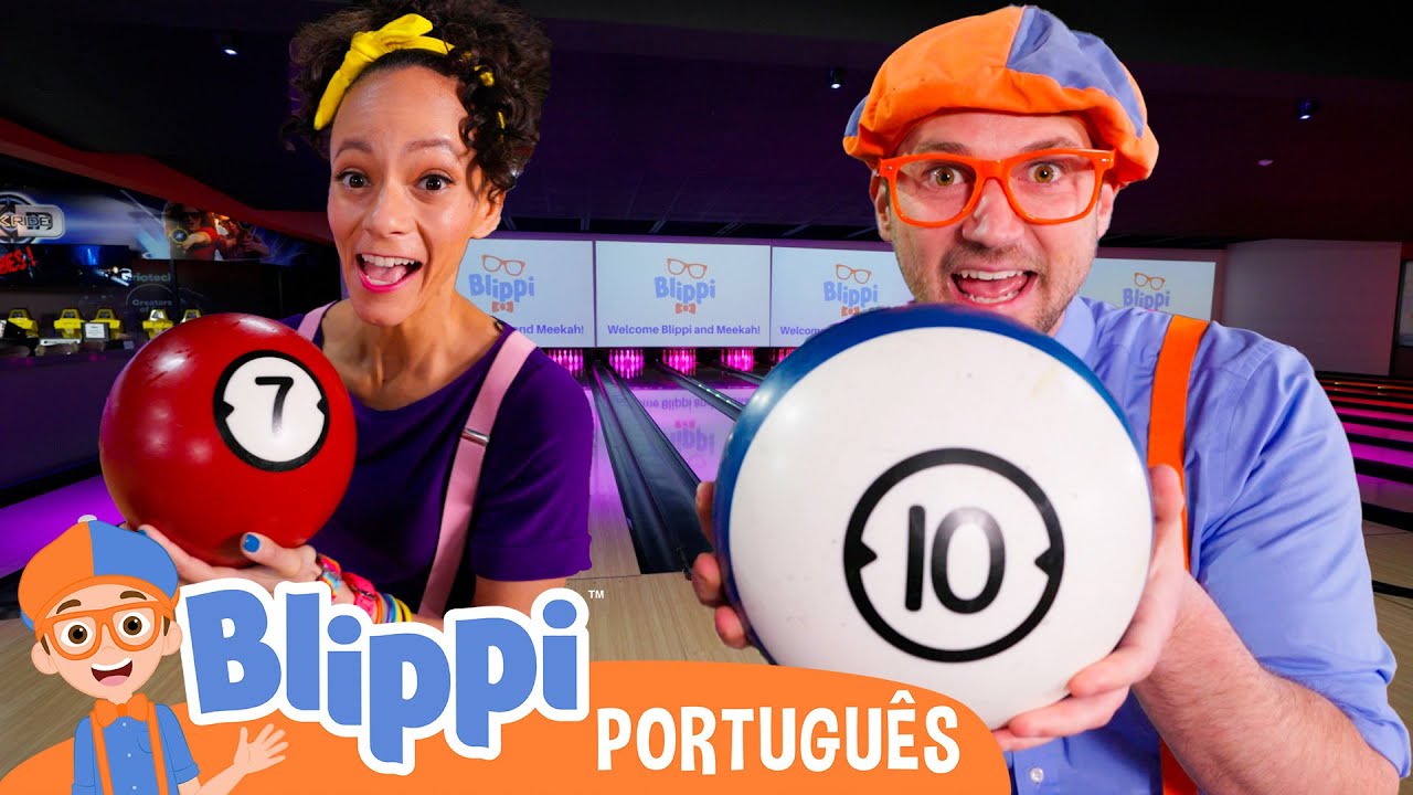 Blippi e Meekah no Boliche! | Episódios Completos | Blippi em Português | Vídeos Educativos