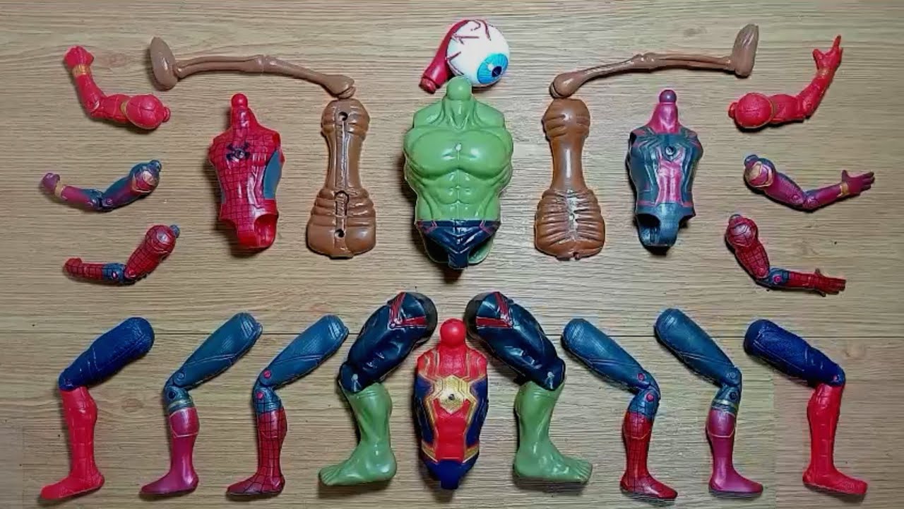 Avengers action figure/ assemble video/  Spiderman vs hulk