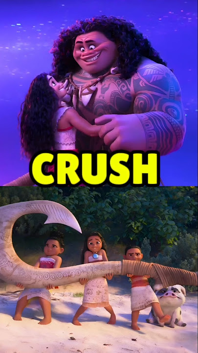 Maui has a secret CRUSH in MOANA 2 🤯😰 #moana #disney #moana2 #shorts