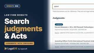 Law Firm Website Legal Library: Search Judgments, Acts & Circulars | LegalOS Website #30