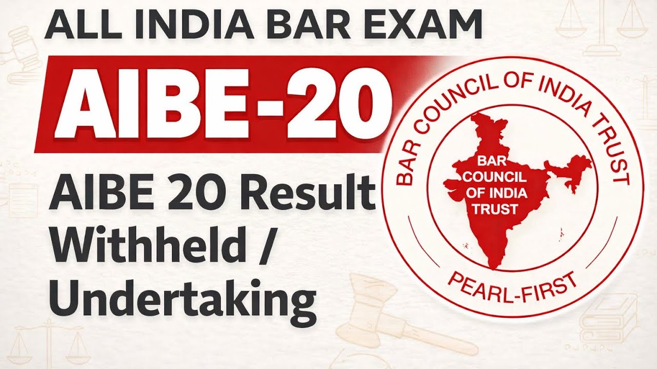 AIBE-20 Result Withheld/ Undertaking ? Solution | ALL INDIA BAR EXAM 