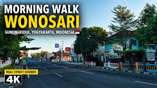 Morning Walk in Wonosari, Indonesia 🇮🇩 | Weekend City Walk | Real Street Sounds | 4K