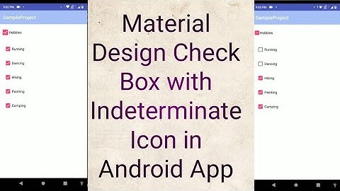 Material Design Check Box with indeterminate icon in Android App