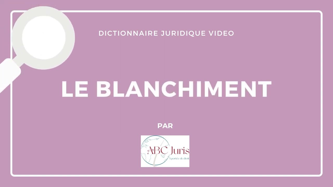 BLANCHIMENT d'argent en droit pénal ⚖️ 🔤