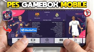 RILIS.!! Cara Pasang PES GAMEBOX Di Android Offline APK + OBB Full Update Transfer Kits & Faces 2026 screenshot 1