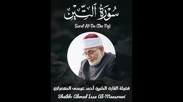 Surat At-Tin (The Fig) - سورة التين - الشيخ المعصراوي - Sheikh Al-Maassrawi #قرآن #Quran