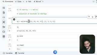 Numpy create dimensions of array ll data science 