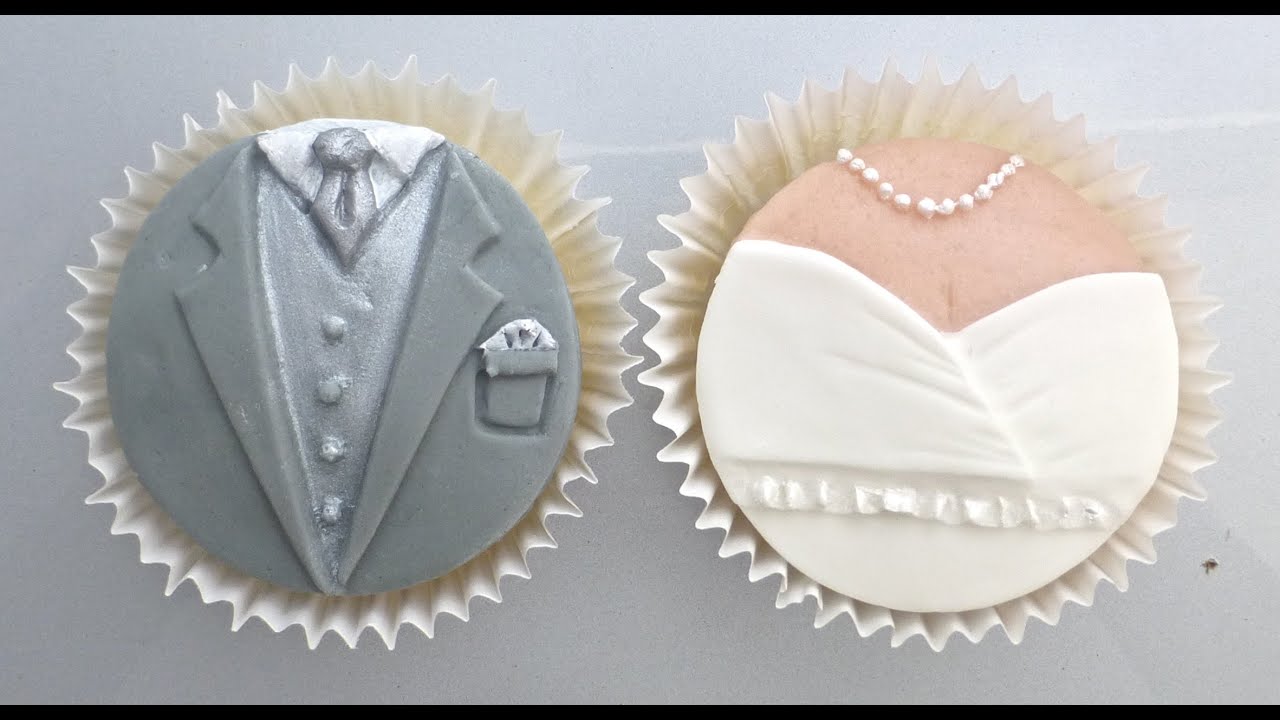 Karen Davies Bride & Groom Cupcake Top Silicone Mould From Only £11.86