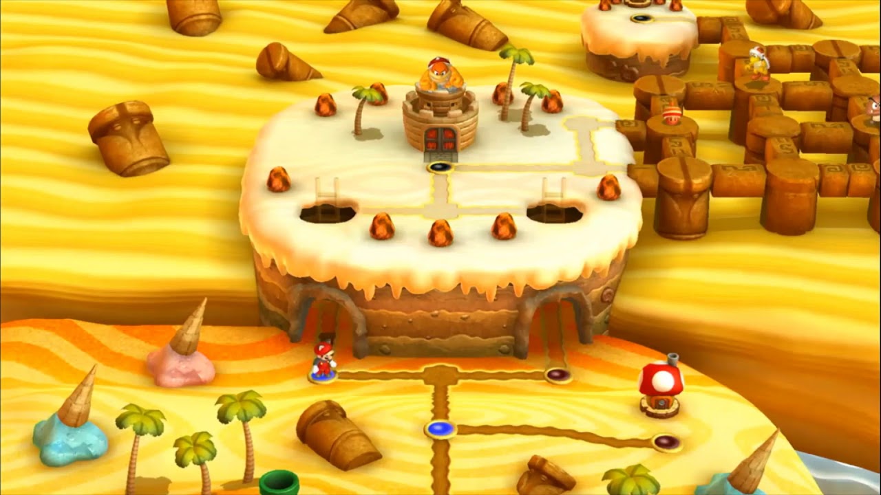 New Super Mario Bros U Deluxe All Star Coins and Secret Exits: World 2 - Layer-Cake Desert