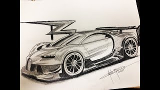 Como Dibujar un Bugatti chiron / como dibujar un auto