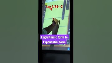 Logarithmic form to Exponential form #algebra #logarithms #exponentialform  #winter #maths