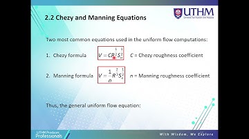 TOPIC 2 PART A UNIFORM FLOW IN OPEN CHANNEL