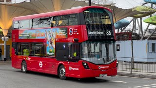 London's Buses in Stratford 7th February 2024