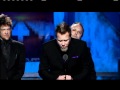 Metallica accepts award Rock and Roll Hall of Fame Inductions 2009