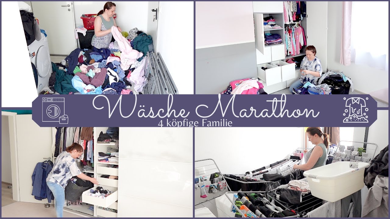 Wäsche Marathon 2023 / Wäschetag/ Laundry deutsch/ Wäscheberge/ Clean with me/ Aufräum Motivation