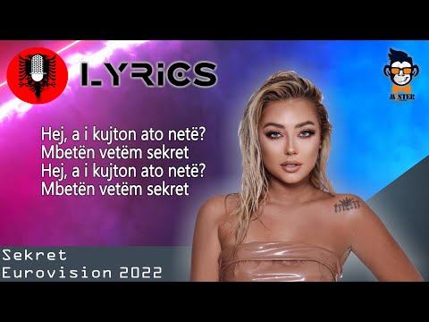Ronela Hajati - Sekret - LYRICS (Eurovsion 2022 Albania)
