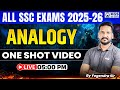 ALL SSC EXAMS 2025-26 | Reasoning Analogy One Shot Video | By Yogendra Sir