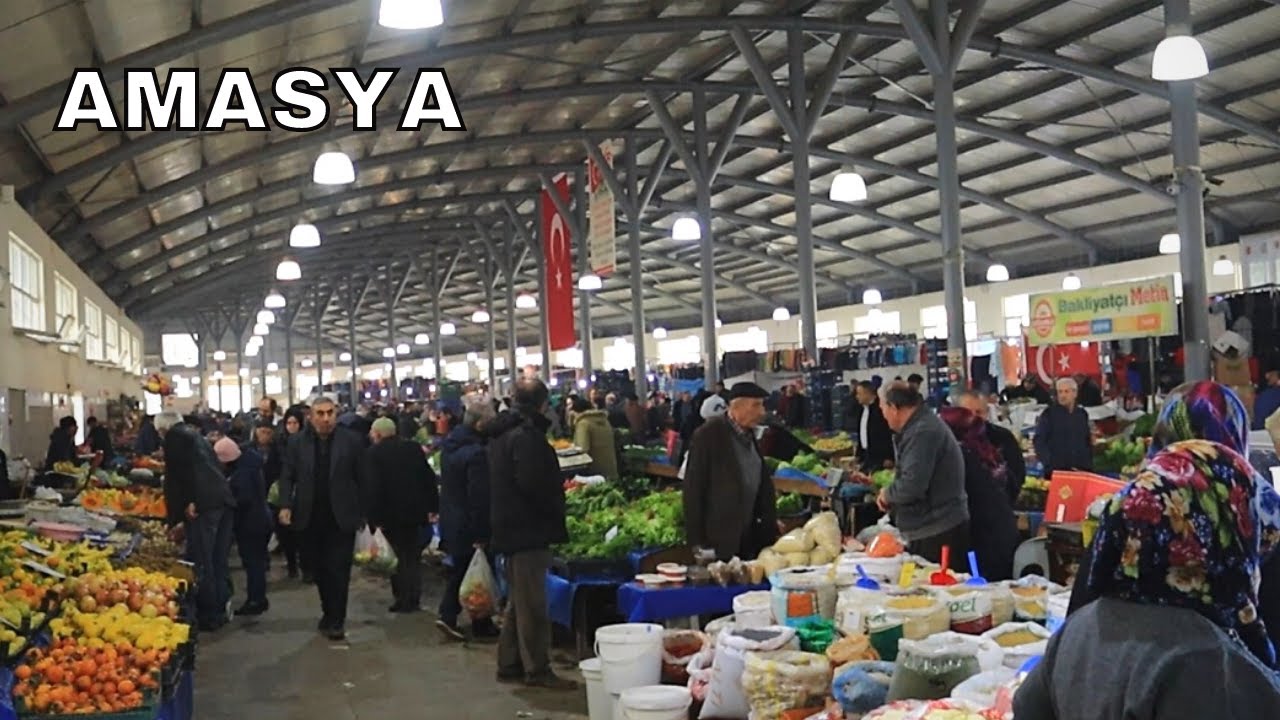 AMASYA İSTASYON KAPALI HALK PAZARI 2022 | Amasya Videoları