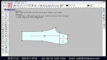 Richpeace garment CAD software Rotate Dart