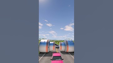 Cars vs double Bollard #612 #beamngdrive