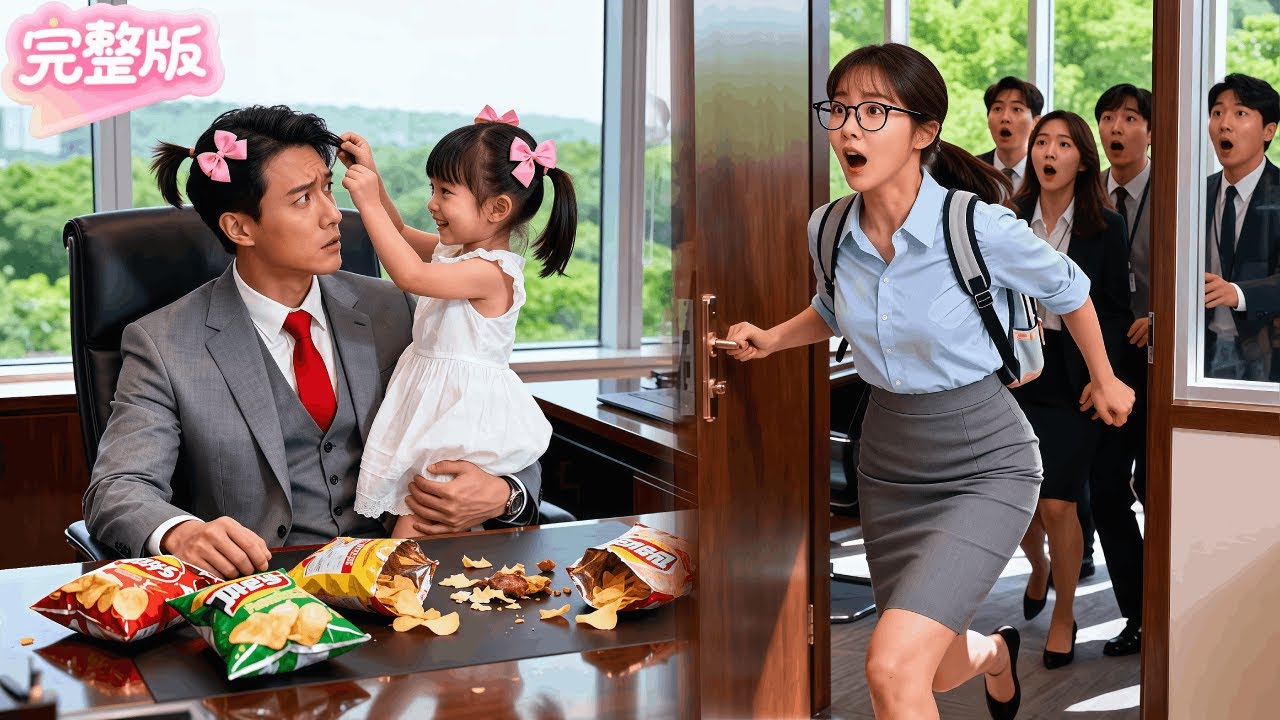 辛勞的單親媽帶4歲萌娃上班！不料她竟偷溜進總裁辦公室吃光零食還抱着他大腿叫爸爸！絶嗣30年的他卻當場淪陷！將母女帶回家寵上天！#热门短剧 #drama #chinesedrama