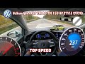 2020 Volkswagen Golf VIII 2.0 TDI 150 ch - POV Top Speed Drive Autobahn
