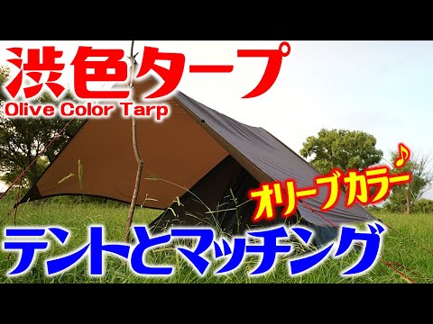 Pyramid Tentに合うタープ(Tarp)！オリーブカラーとオリーブグリーン
