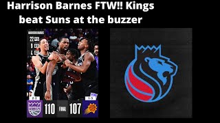 Harrison Barnes beats the Suns at the Buzzer!! Big Kings win