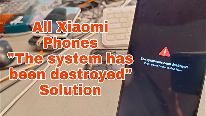 Solution "The System Has Been Destroyed", All Xiaomi Phones, Unlocktool.