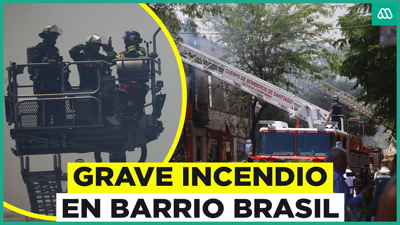 Gran incendio afecta a cités en Barrio Brasil: Existe riesgo de derrumbe y de propagación