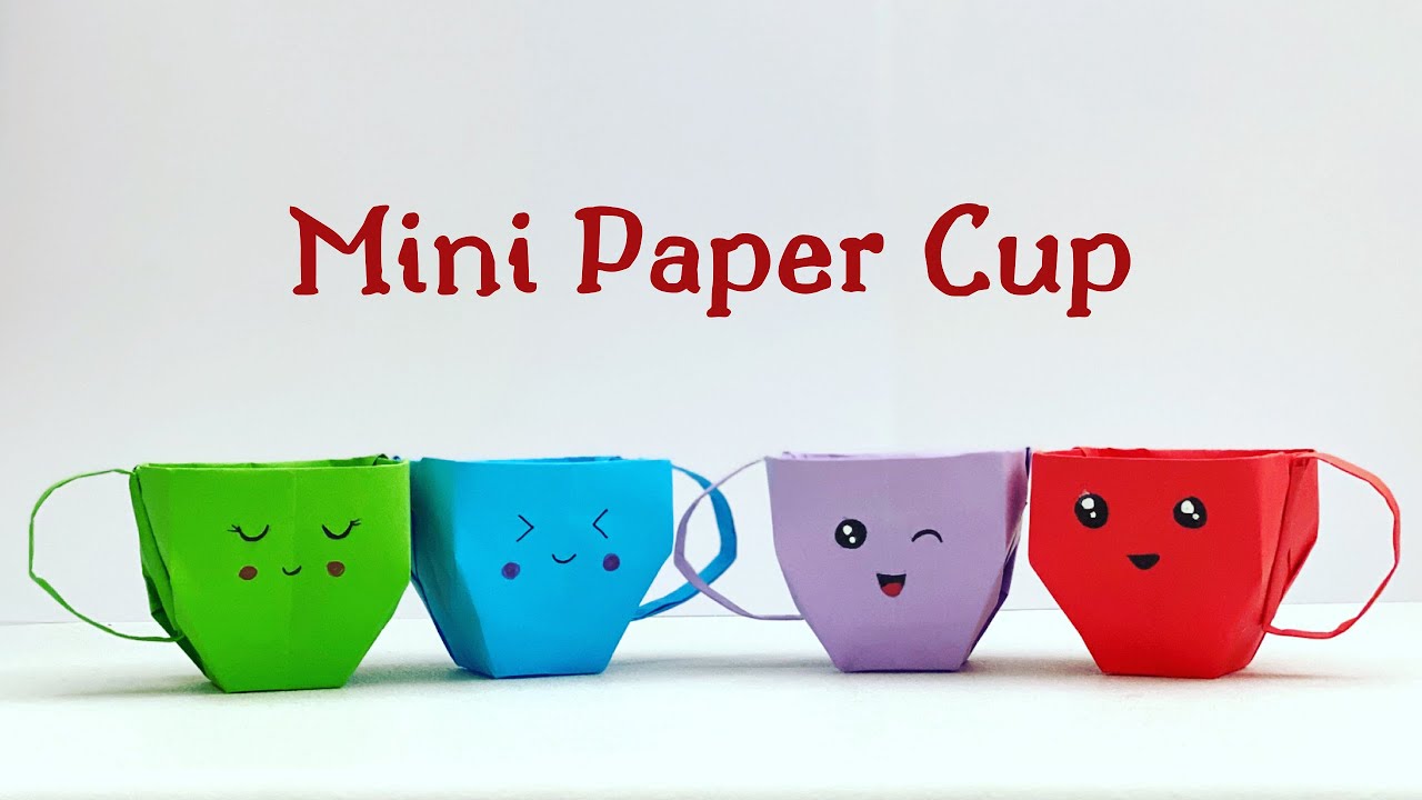 DIY MINI PAPER CUP / Paper Crafts For School / Paper Craft / Easy ...