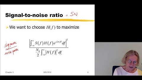 GEL7014 - Week 2b - Matched filter receiver