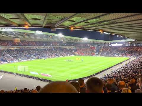 Scotland fans booing minutes applause to Queen Elizabeth II vs Ukraine 21/9/22