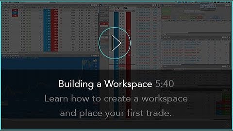 Building a Workspace | TT® Futures Trading Platform