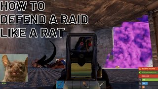 RUST- I DEFENDED an ONLINE RAID like a RAT!