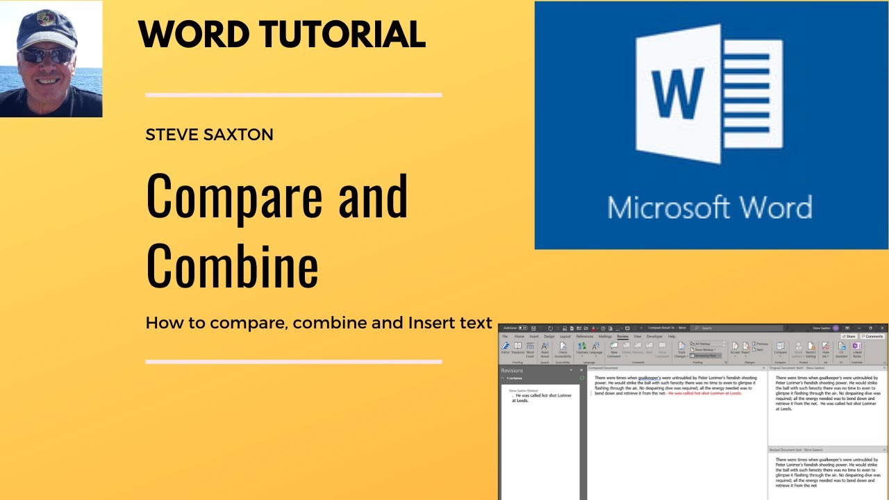 Compare and combine documents in Microsoft Word - YouTube