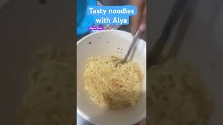 Making and eating noodles with Enos/Victor/Egghead and Siwi or Alya or Victoria we have three names