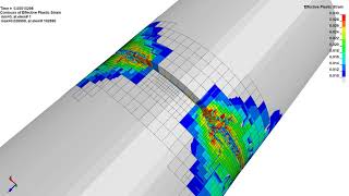 3D Crack growth estimation in LS-DYNA: effective plastic strain