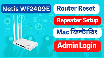 Netis WF2409E Router |  Repeater Setup |  Mac Filtering | Router Reset  |  Admin Login Password