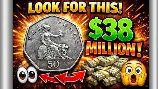Top 6 Rare UK fifty pence Coins Worth Huge Money | Most Expensive British Coins!