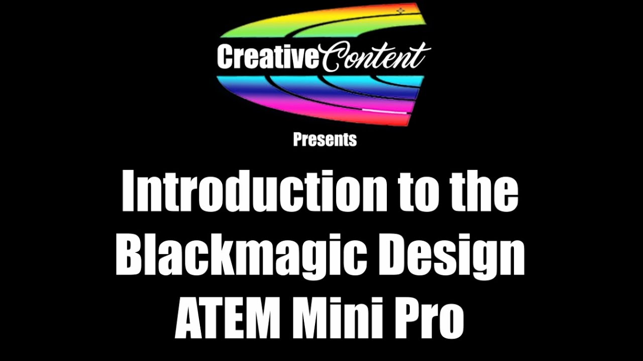 Intro to Blackmagic Design ATEM Mini Pro - YouTube