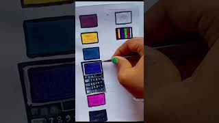 amazing colourfull calculator screen art with beautiful calculator😱#art #shorts#youtubeshorts #viral