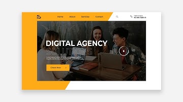 UI UX Design - Modern Digital Agency Website Design - Adobe Photoshop - Fazil Studio