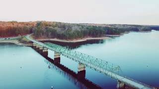 Red Top Mountain - Lake Allatoona - Iconic Cinematic Bridge - Aerial Drone Video