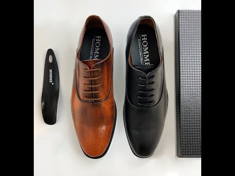 Giày da doanh nhân Homme Glasgow - Oxford Italian Leather chuẩn business Châu Âu