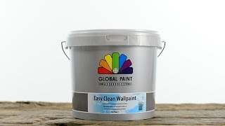 Een schrobbare muurverf: Global Paint Easy Clean Wallpaint Decoprof nl YouTube