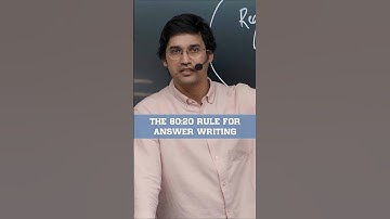 THE 80:20 RULE FOR ANSWER WRITING