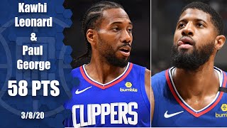 Kawhi Leonard and Paul George combine for 58 points in Lakers vs. Clippers | 2019-20 NBA Highlights
